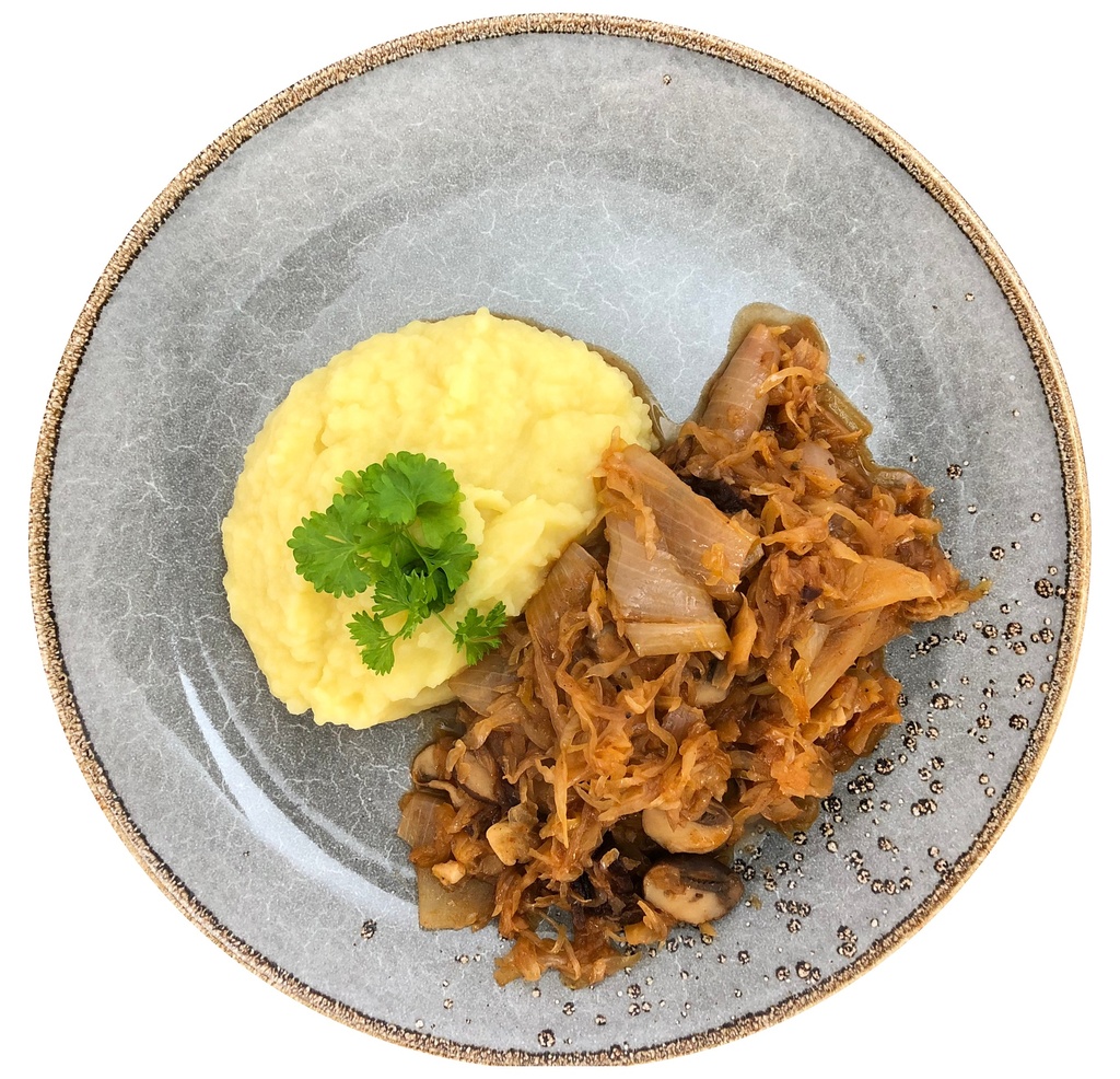 Sauerkraut "polnische Art" mit Kartoffelbrei