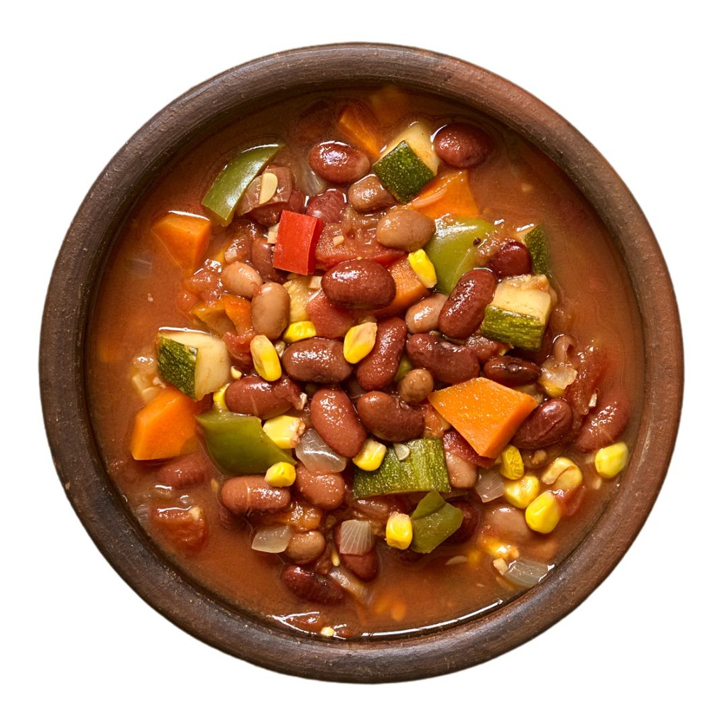 Chili sin carne mit Tofu und Reis